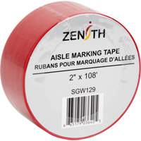 Aisle Marking Tape, 2" x 108', PVC, Red SGW129 | Zenith Safety Products