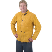 Welding Jacket, Leather, Medium, Golden Brown™ TTU384 | Zenith Safety Products