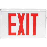 Exit Sign, LED, Battery Operated/Hardwired, 12-1/5" L x 7-1/2" W, English XI788 | Zenith Safety Products