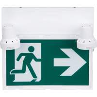 Running Man Sign with Security Lights, LED, Battery Operated/Hardwired, 12-1/10" L x 11" W, Pictogram XI790 | Zenith Safety Products