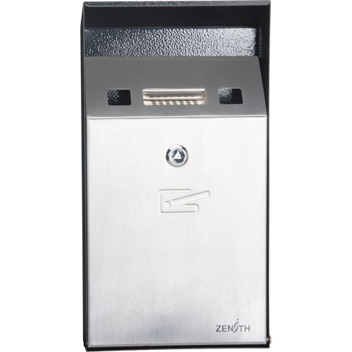 JN620 Cendrier, Montage mural, Acier inoxydable, Capacit&eacute; 1 Litre, Hauteur 11-4/5"