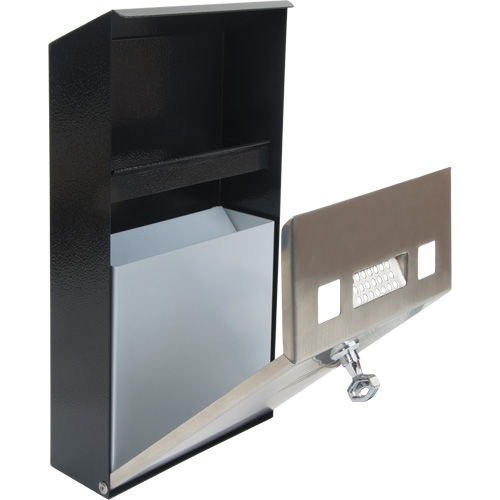 JN620 Cendrier, Montage mural, Acier inoxydable, Capacit&eacute; 1 Litre, Hauteur 11-4/5"