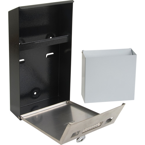 JN620 Cendrier, Montage mural, Acier inoxydable, Capacit&eacute; 1 Litre, Hauteur 11-4/5"