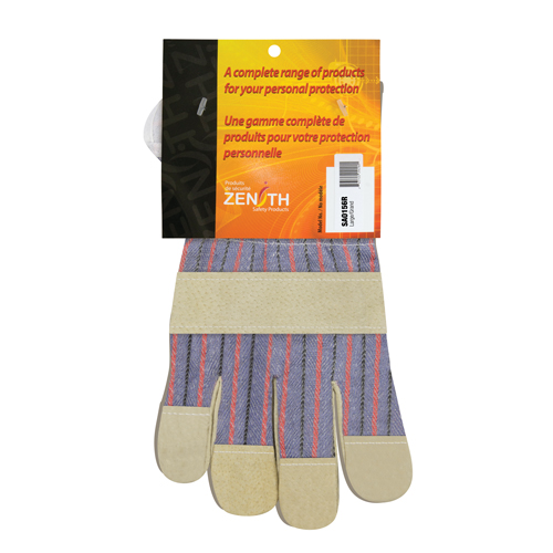 SAO156R Superior Comfort Fitters Gloves, Large, Split Pigskin Palm, Cotton Inner Lining