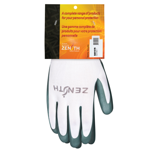SAO157R Gants enduits confortables de premi&egrave;re qualit&eacute;, 7, Rev&ecirc;tement Nitrile, Calibre 13, Enveloppe en Polyester