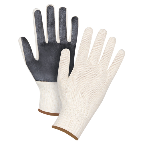 SAP213 Palm-Coated String Knit Gloves, Poly/Cotton, Single Sided, 7 Gauge, Large