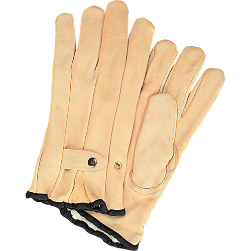 SAP215 Winter-Lined Ropers Gloves, Small, Grain Cowhide Palm, Fleece Inner Lining