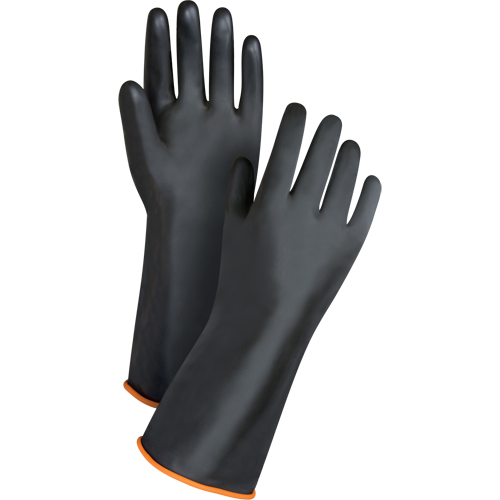 SAP220R Gants de poids lourd pour la manipulation de produits chimiques, Taille 9, 14" lo, Latex de caoutchouc, 30 mils