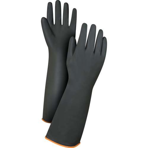 SAP221R Gants de poids lourd pour la manipulation de produits chimiques, Taille 9, 18" lo, Latex de caoutchouc, 30 mils