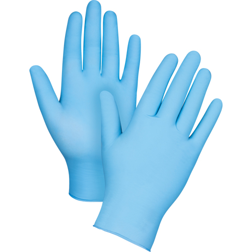 SGP571 Vending Pack Disposable Gloves, Medium, Nitrile, 4.5-mil, Powder-Free, Blue