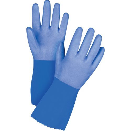 SAP878R Gants ultra flexible, Taille 9, 12" lo, PVC, Doublure en Interlock, 45 mils