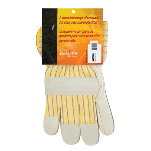 SAS502R Standard-Duty Dry-Palm Fitters Gloves, Ladies, Grain Cowhide Palm, Cotton Inner Lining