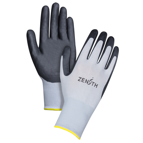 SBA616 Lightweight Breathable Coated Gloves, 11/2X-Large, Foam Nitrile Coating, 13 Gauge, Polyester Shell