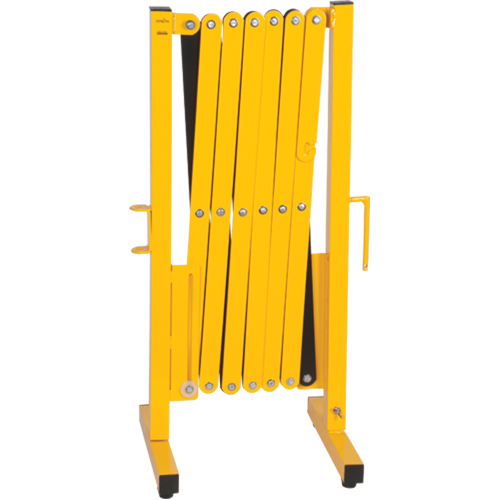 SDK990 Expandable Barrier, 37" H x 11' L, Black/Yellow