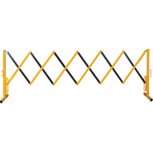 SDK990 Expandable Barrier, 37" H x 11' L, Black/Yellow
