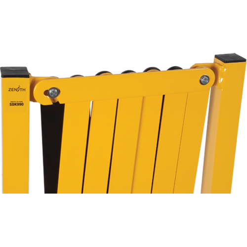 SDK990 Expandable Barrier, 37" H x 11' L, Black/Yellow