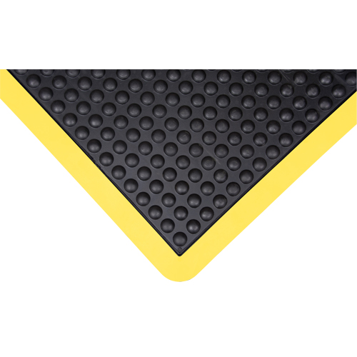 SDL858 Anti-Fatigue Dome Matting, Bubbled, 2' x 3' x 1/2", Black, Rubber