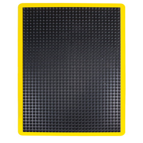 SDL858 Anti-Fatigue Dome Matting, Bubbled, 2' x 3' x 1/2", Black, Rubber