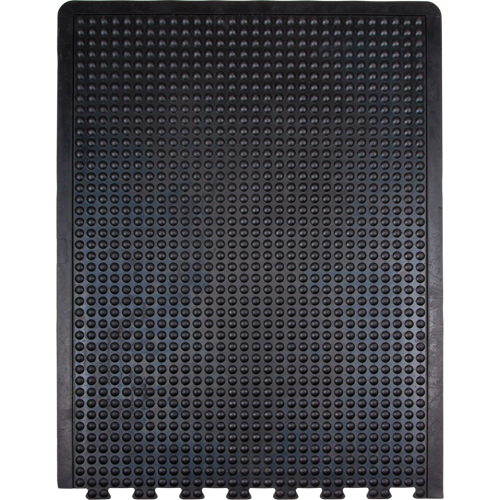 SDL861 Anti-Fatigue Dome Matting, Bubbled, 3' x 4' x 1/2", Black, Rubber