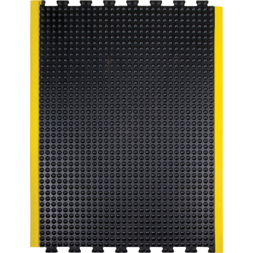 SDL863 Anti-Fatigue Dome Matting, Bubbled, 3' x 4' x 1/2", Black, Rubber