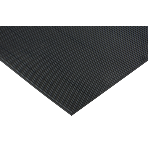 SDL877 Fine Ribbed Matting, Wiper, 4' x 75' x 1/8", Black