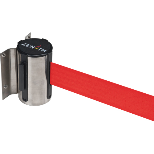 SDN571 Wall Mount Barrier, Steel, Screw Mount, 12', Red Tape