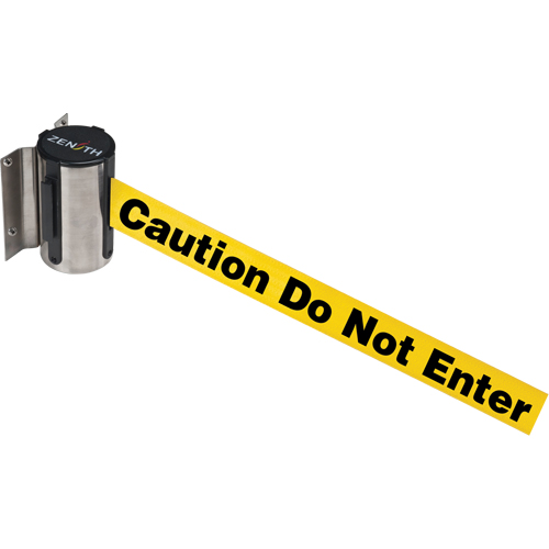 SDN562 Wall Mount Barrier, Steel, Screw Mount, 7', Yellow Tape