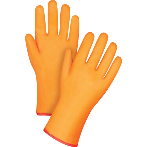 SDN591 Winter-Lined Chemical-Resistant Gloves, Size Large/9, 12" L, PVC, Foam Fleece Inner Lining, Winter Weight