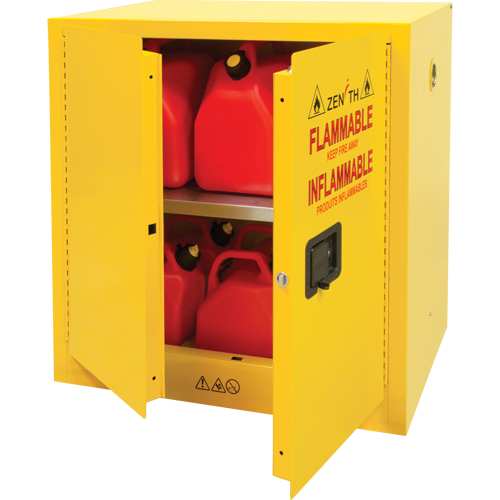 SDN644 Flammable Storage Cabinet, 22 gal., 2 Door, 35" W x 35" H x 22" D