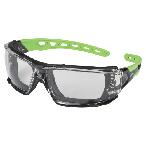 SDN707 Z2500 Series Safety Glasses with Foam Gasket, Clear Lens, Anti-Scratch, ANSI Z87+/Meets/Exceeds CSA Z94.3