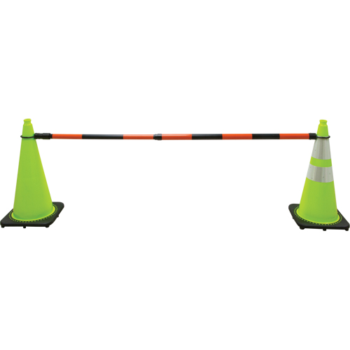 SDP614 Retractable Cone Bar, 7' 5" Extended Length, Black/Orange