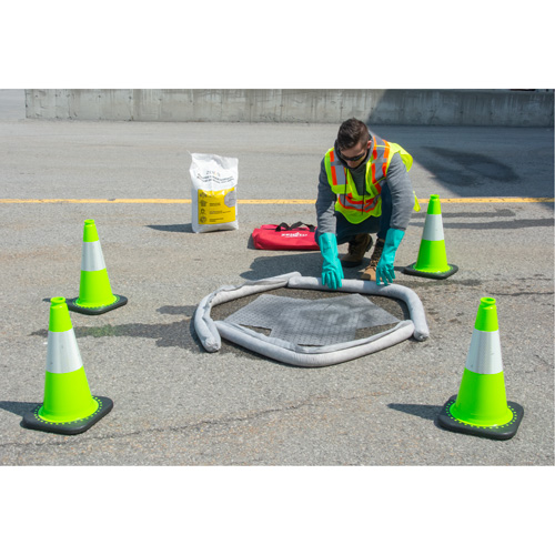 SDS934 Premium Traffic Cone, 18", Lime Green, 6" Reflective Collar(s)