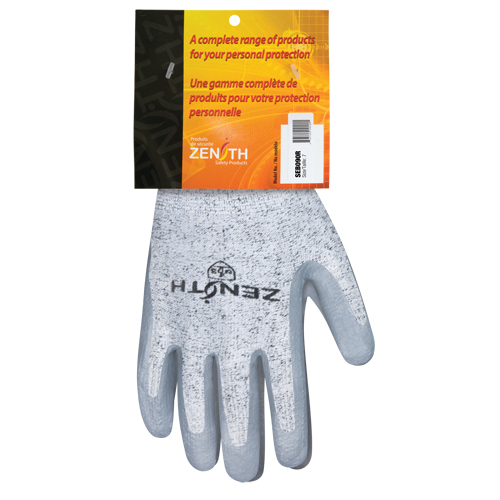 SEB090R Gants &eacute;lastiques sans coutures r&eacute;sistants &agrave; la coupe, Taille 7, Calibre 13, Rev&ecirc;tement Nitrile, Enveloppe en PEHP, EN 388 niveau 3