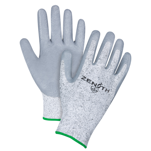 SEB091 Seamless Stretch Cut-Resistant Gloves, Size Medium/8, 13 Gauge, Nitrile Coated, HPPE Shell, ANSI/ISEA 105 Level 2/EN 388 Level 3