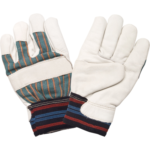 SEB613R Abrasion-Resistant Winter-Lined Work Gloves, Large, Grain Cowhide Palm, Cotton Fleece Inner Lining