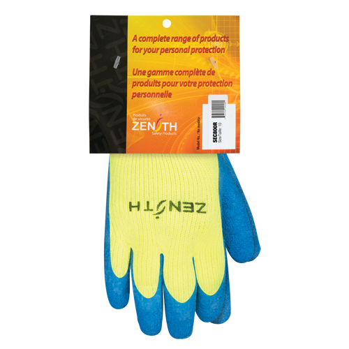 SEC800R Gants haute visibilit&eacute; doubl&eacute;s d'acrylique de caoutchouc naturel, 10, R&ecirc;vetement Latex de caoutchouc, Calibre 7, Enveloppe en Acrylique