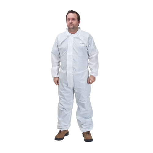 Zenith Safety Products Protective Coveralls, X-Large, White