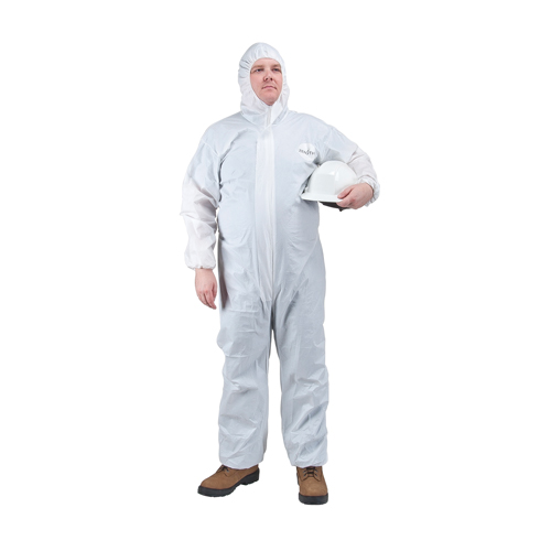 Zenith Safety Products Protective Coveralls, Medium, White, Microporous