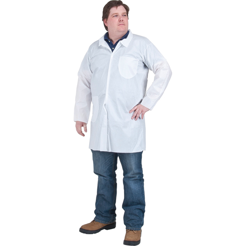 SEC855 Protective Lab Coats, SMS, White, X-Large