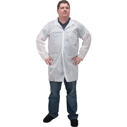 SEC856 Protective Lab Coats, SMS, White, 2X-Large