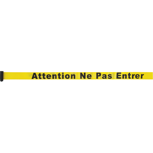 SEC956 Cartouche de ruban pour assembler votre propre barri&egrave;re de contr&ocirc;le des foules, Attention ne pas entrer, 7', Ruban Jaune