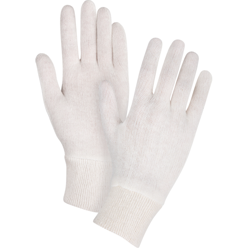 SEE789 Gants d'inspection de poids moyen, Poly/coton, Poignet Poignet en tricot, Dames