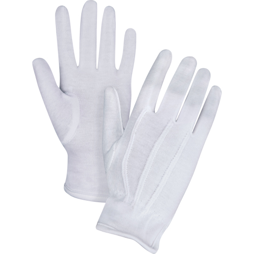 SEE793 Parade/Waiter's Gloves, Cotton, Hemmed Cuff, Small