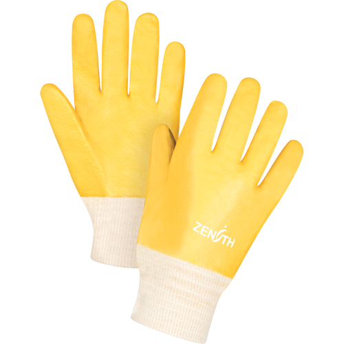 SEE799 Rough-Finish Chemical-Resistant Gloves, Size 9, 10" L, PVC, Interlock Inner Lining, 47-mil