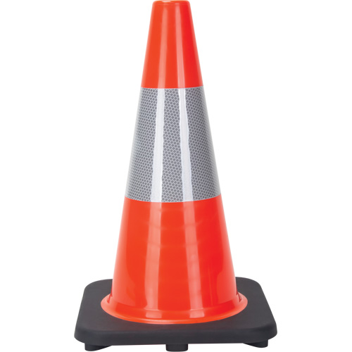 SEF026 Traffic Cone, 18", Orange, 6" Reflective Collar(s)
