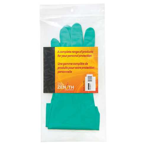 SEF085R Gants r&eacute;sistants aux produits chimiques &agrave; prise en losange, Taille 9, 13" lo, Nitrile, Doublure en Ouat&eacute;e, 13 mils