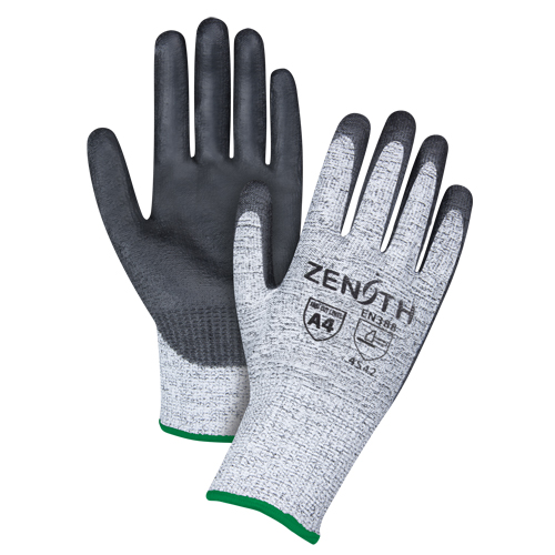SEF167 Gants &eacute;lastiques sans coutures r&eacute;sistants &agrave; la coupe, Taille Moyen/8, Calibre 13, Rev&ecirc;tement Polyur&eacute;thane, Enveloppe en PEHP, ANSI/ISEA 105 niveau 4/EN 388 niveau 5