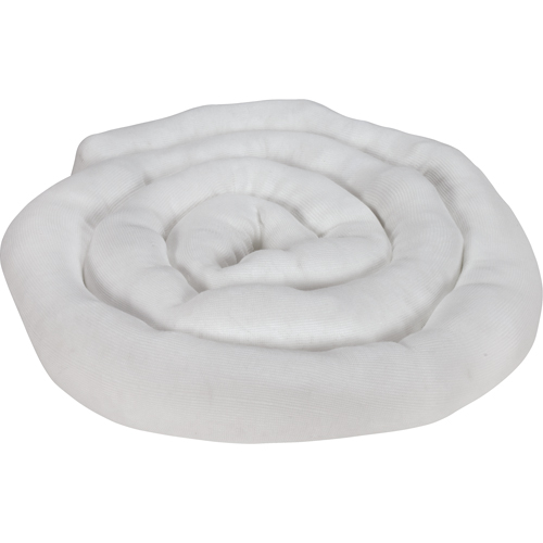 SEH955 Remblais tubulaire absorbant, Huile seulement, Absorption 45 gal., 3" la x 10' lo, Pqt de 10