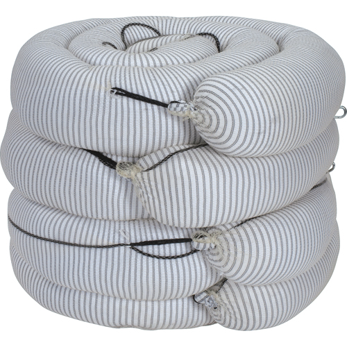 SEI001 Barrage absorbant de premi&egrave;re qualit&eacute;, Universel, 10' lo x 8" la, Absorption 70 gal., 4 /pqt