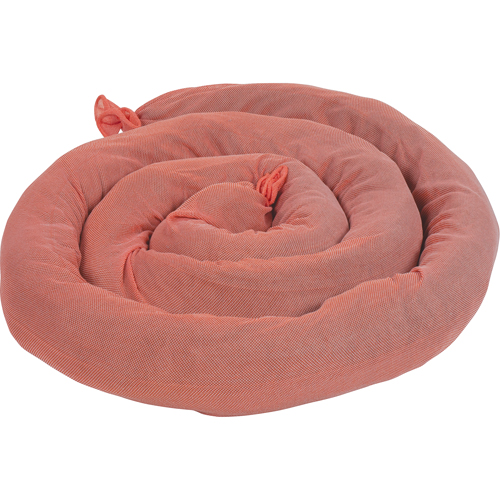 SEI011 Remblais tubulaires absorbants, Mati&egrave;res dangereuses, Absorption 50 gal., 3" la x 8' lo, Pqt de 15